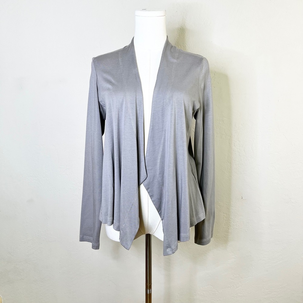 Chalet Jacket Karly Short Jacket Womens Size Medium Pewter Gray New Open Front